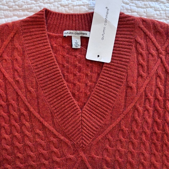 Autumn Cashmere Cabled Diamond Vest - Picture 5 of 9